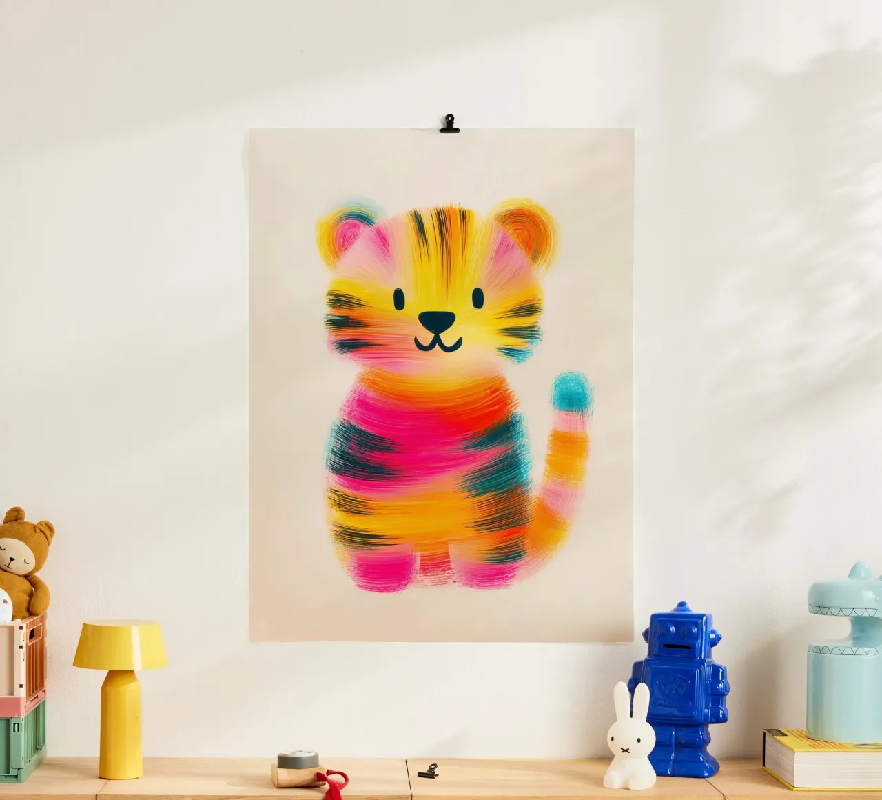 Piccola tigre colorata carta hahnemühle da Giggly Colors