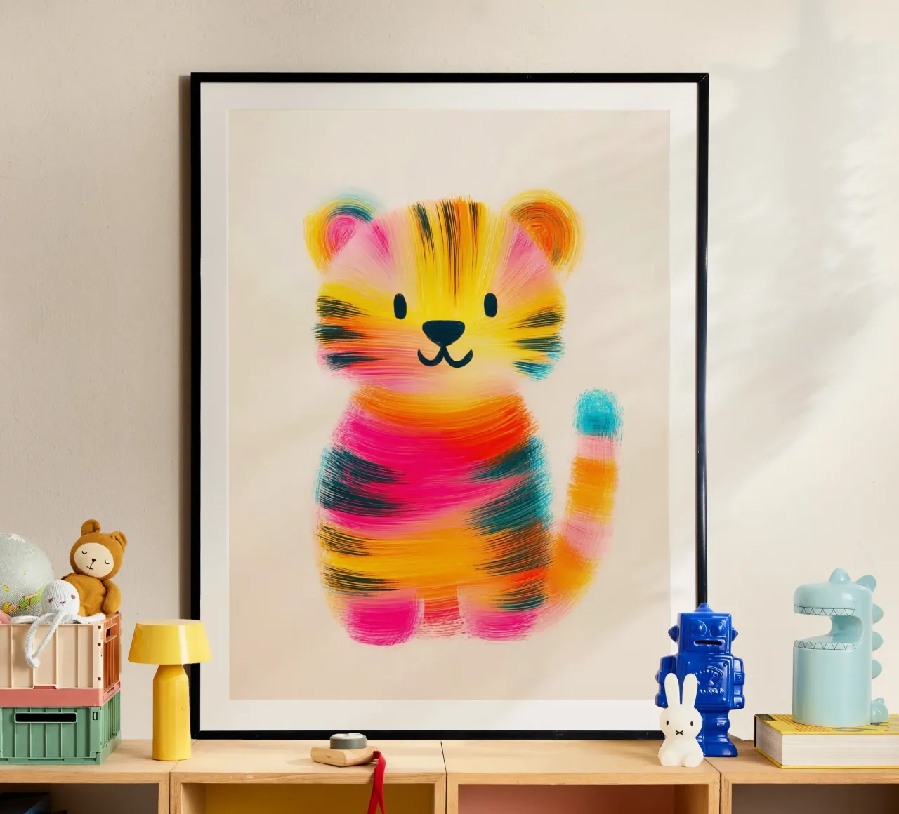 Piccola tigre colorata carta hahnemühle da Giggly Colors