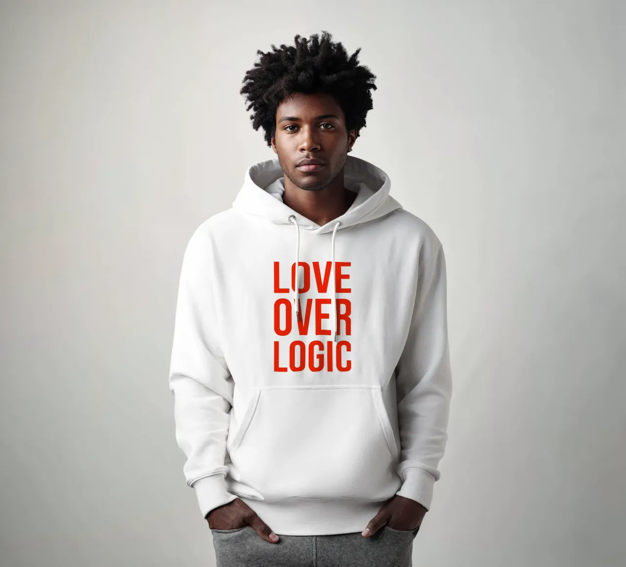OVER Series- bold letters, brave values (5 colors) felpa con cappuccio da OVER SERIES