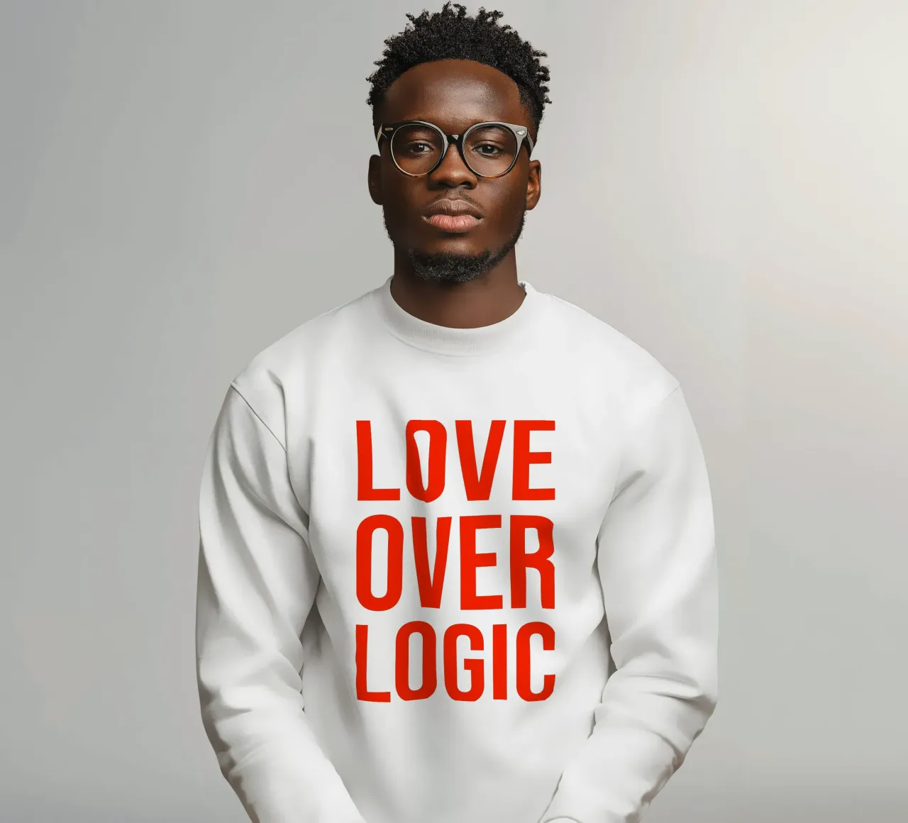 OVER Series- bold letters, brave values (5 colors) felpa da OVER SERIES