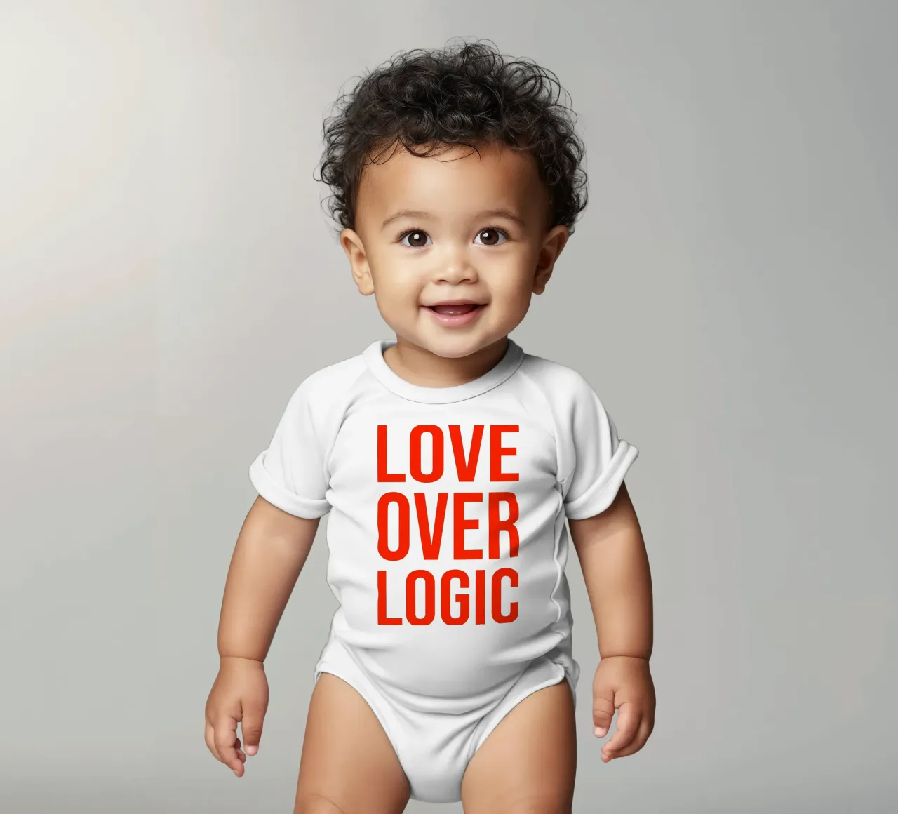 OVER Series- bold letters, brave values (5 colors) body neonato maniche corte da OVER SERIES