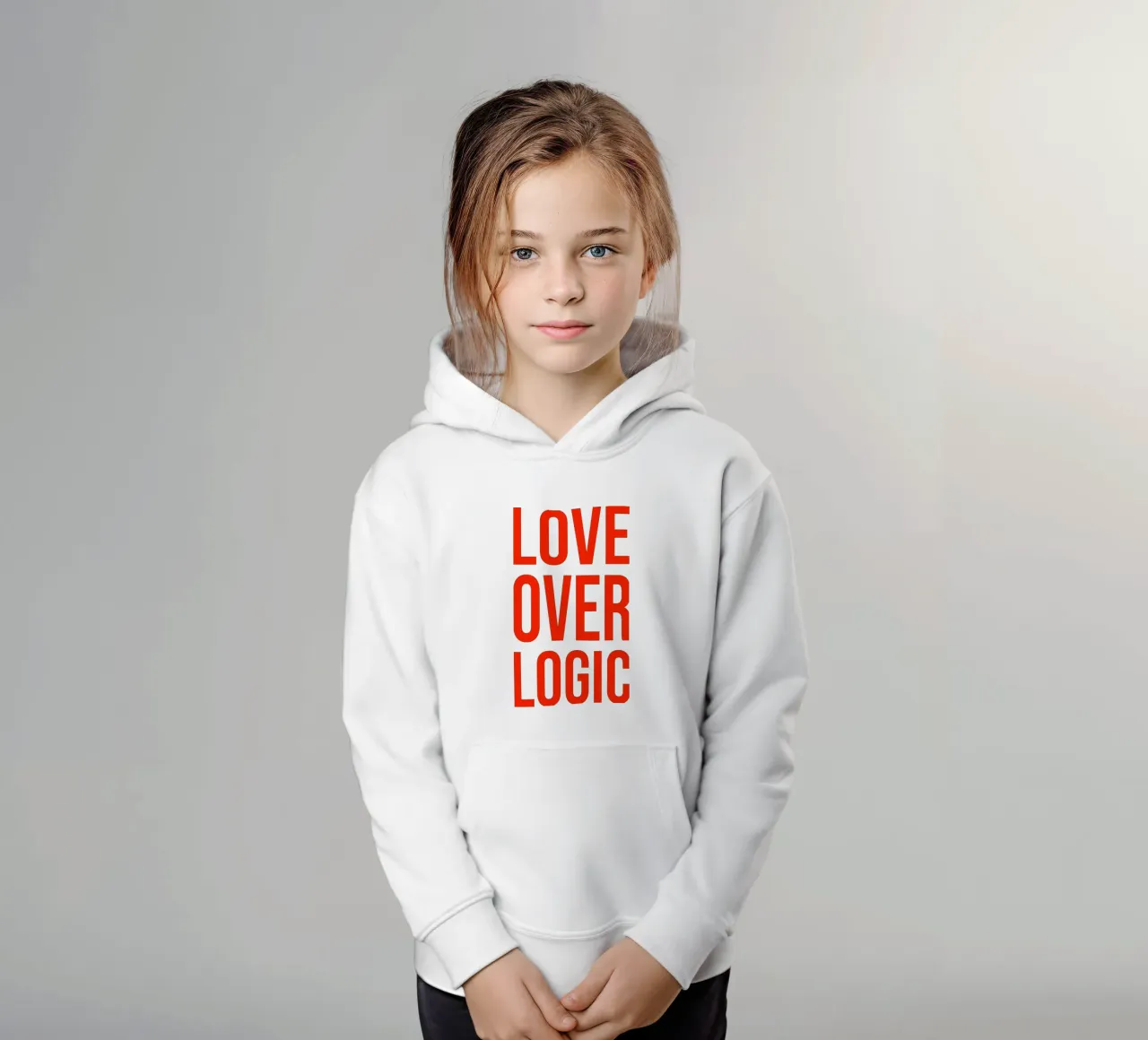 OVER Series- bold letters, brave values (5 colors) felpa bambino con cappuccio da OVER SERIES