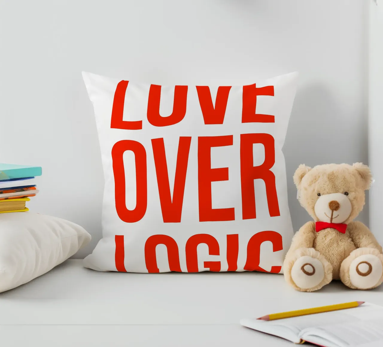 OVER Series- bold letters, brave values (5 colors) cuscino da OVER SERIES