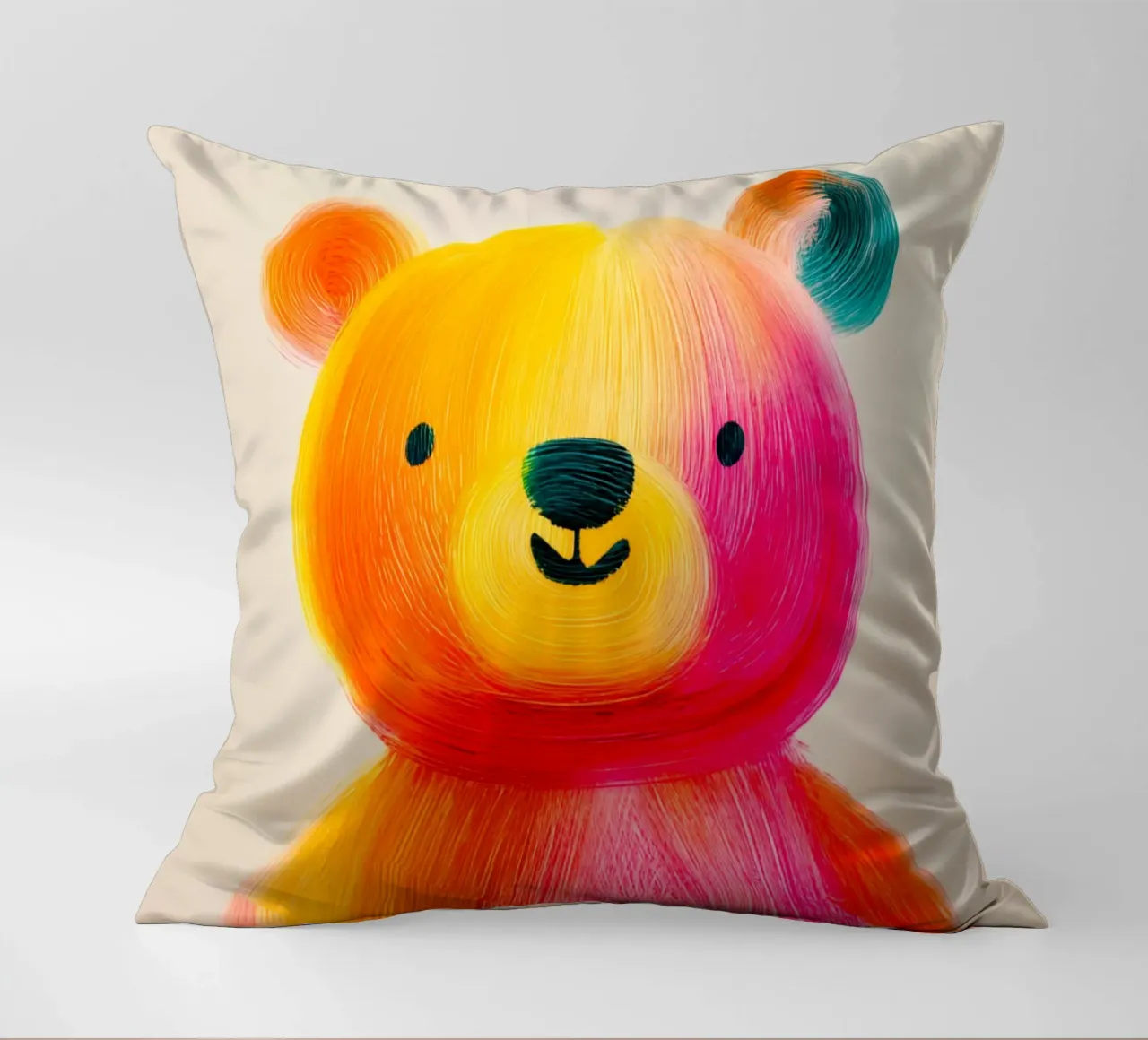 Piccolo orso colorato cuscino da Giggly Colors