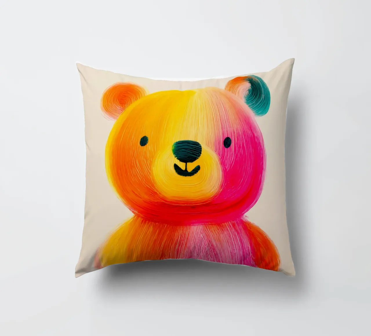 Piccolo orso colorato cuscino da Giggly Colors