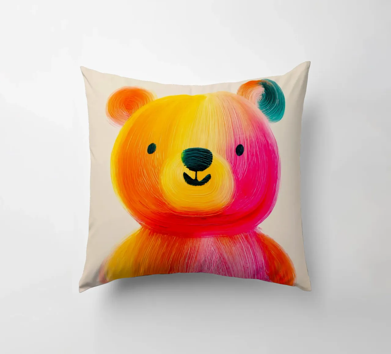 Piccolo orso colorato cuscino da Giggly Colors