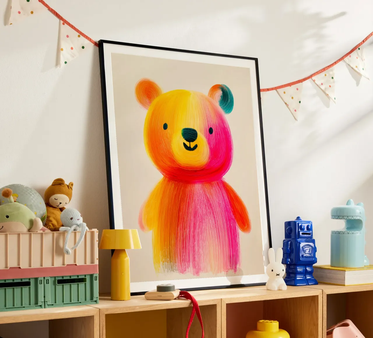 Piccolo orso colorato carta hahnemühle da Giggly Colors