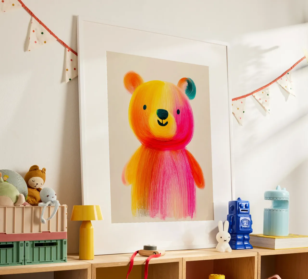 Piccolo orso colorato carta hahnemühle da Giggly Colors