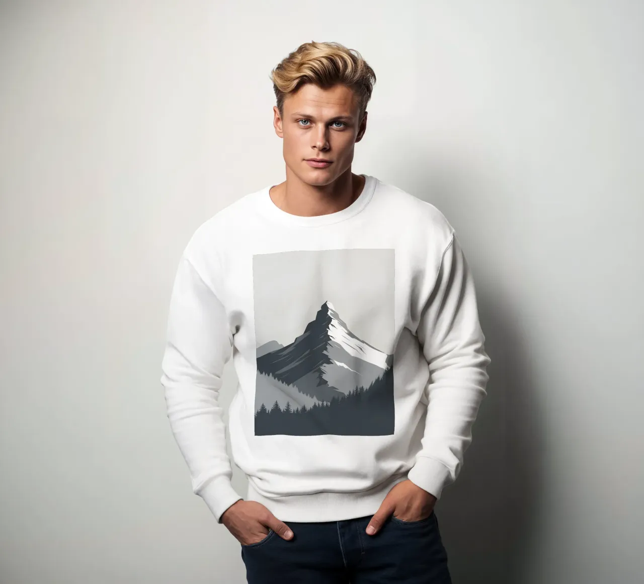 Silhouette di una singola vetta felpa da LIFESTYLE OBJECTS