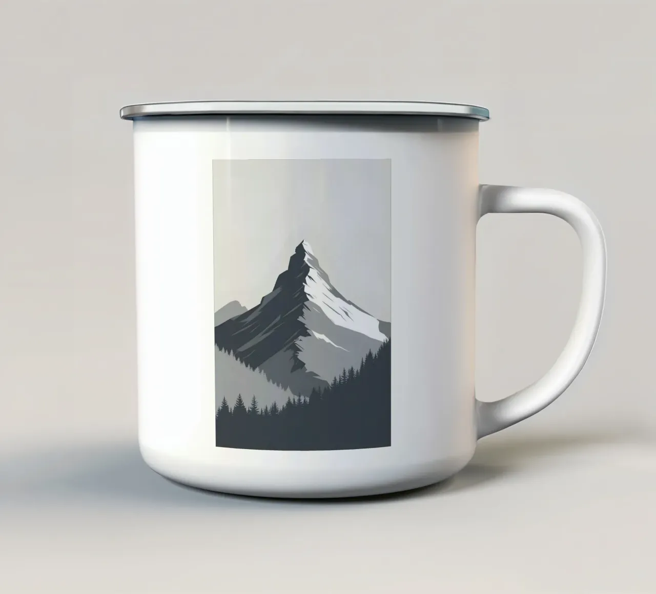 Silhouette di una singola vetta tazza in smalto da LIFESTYLE OBJECTS