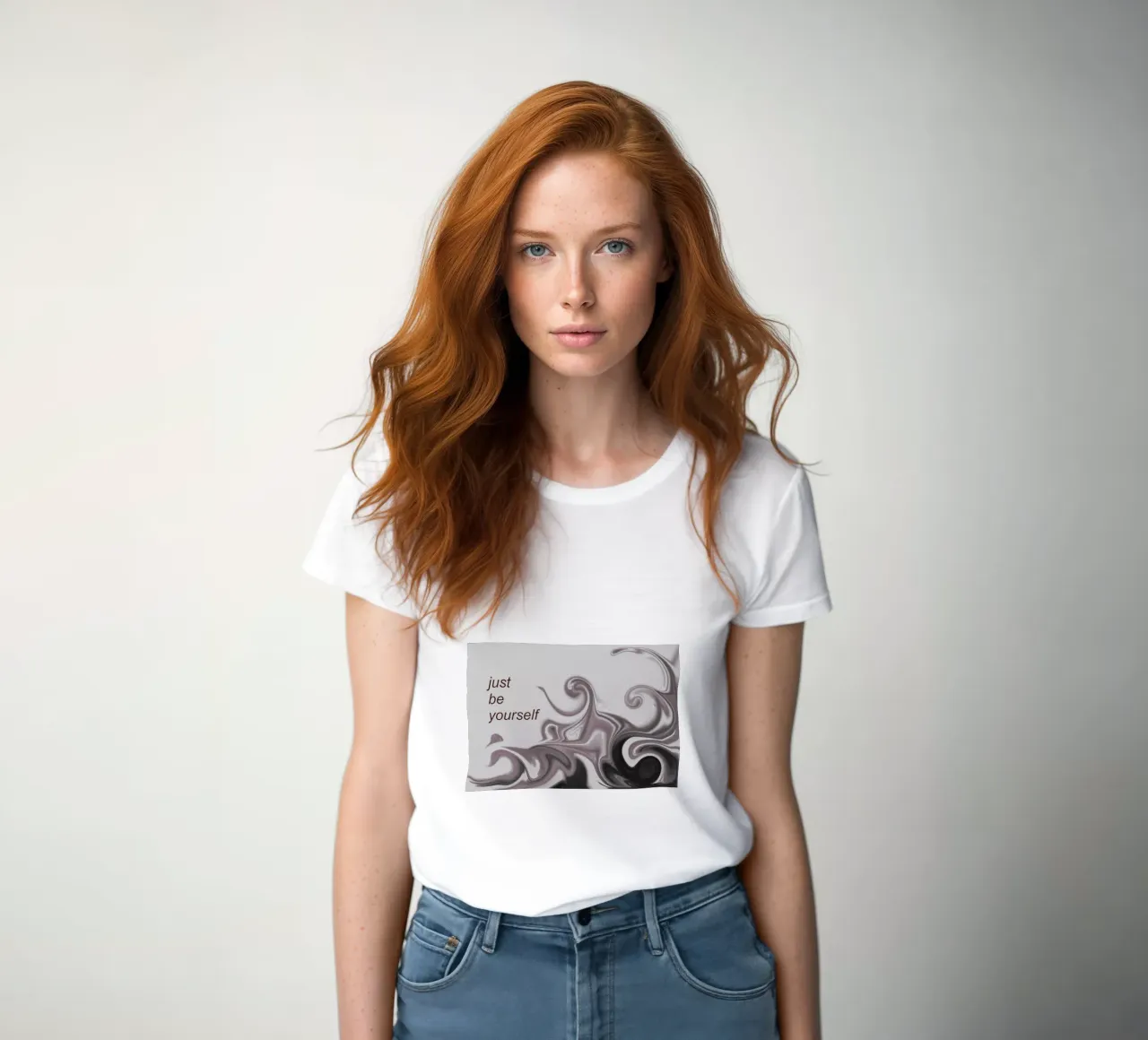 Abstraktes Muster in schwarz weiß. Mit einem Spruch. women's fitted t-shirt by Something for you
