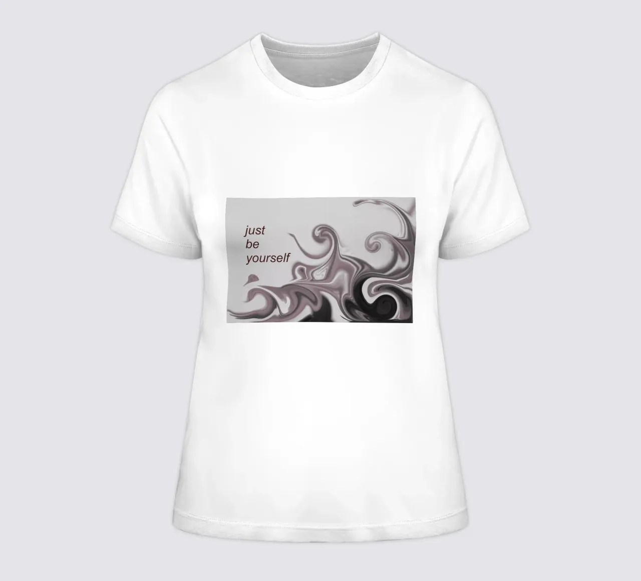 Abstraktes Muster in schwarz weiß. Mit einem Spruch. women's fitted t-shirt by Something for you