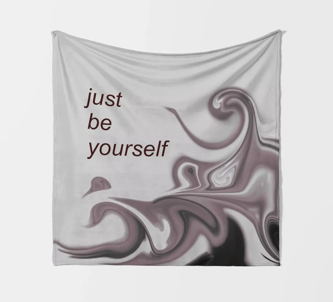 Abstraktes Muster in schwarz weiß. Mit einem Spruch. coperta in pile da Something for you