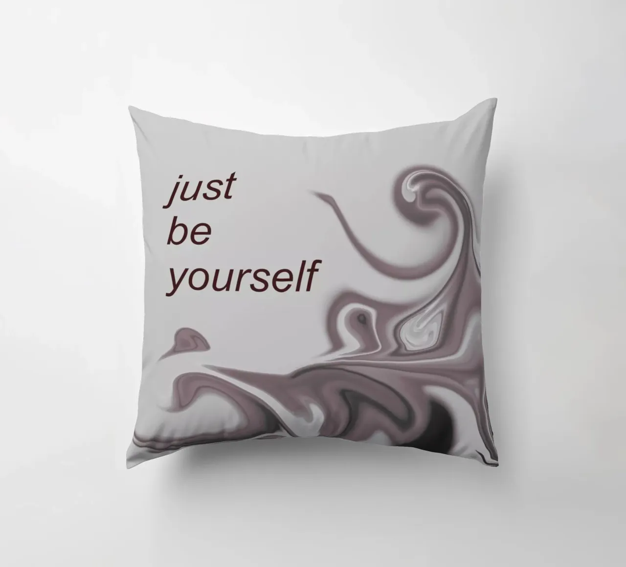 Abstraktes Muster in schwarz weiß. Mit einem Spruch. cuscino da Something for you