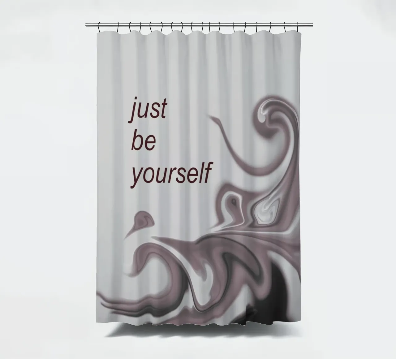 Abstraktes Muster in schwarz weiß. Mit einem Spruch. tenda da doccia da Something for you