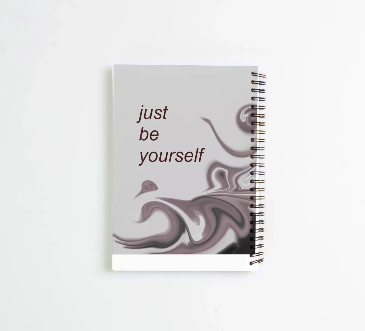 Abstraktes Muster in schwarz weiß. Mit einem Spruch. diario ad anelli da Something for you