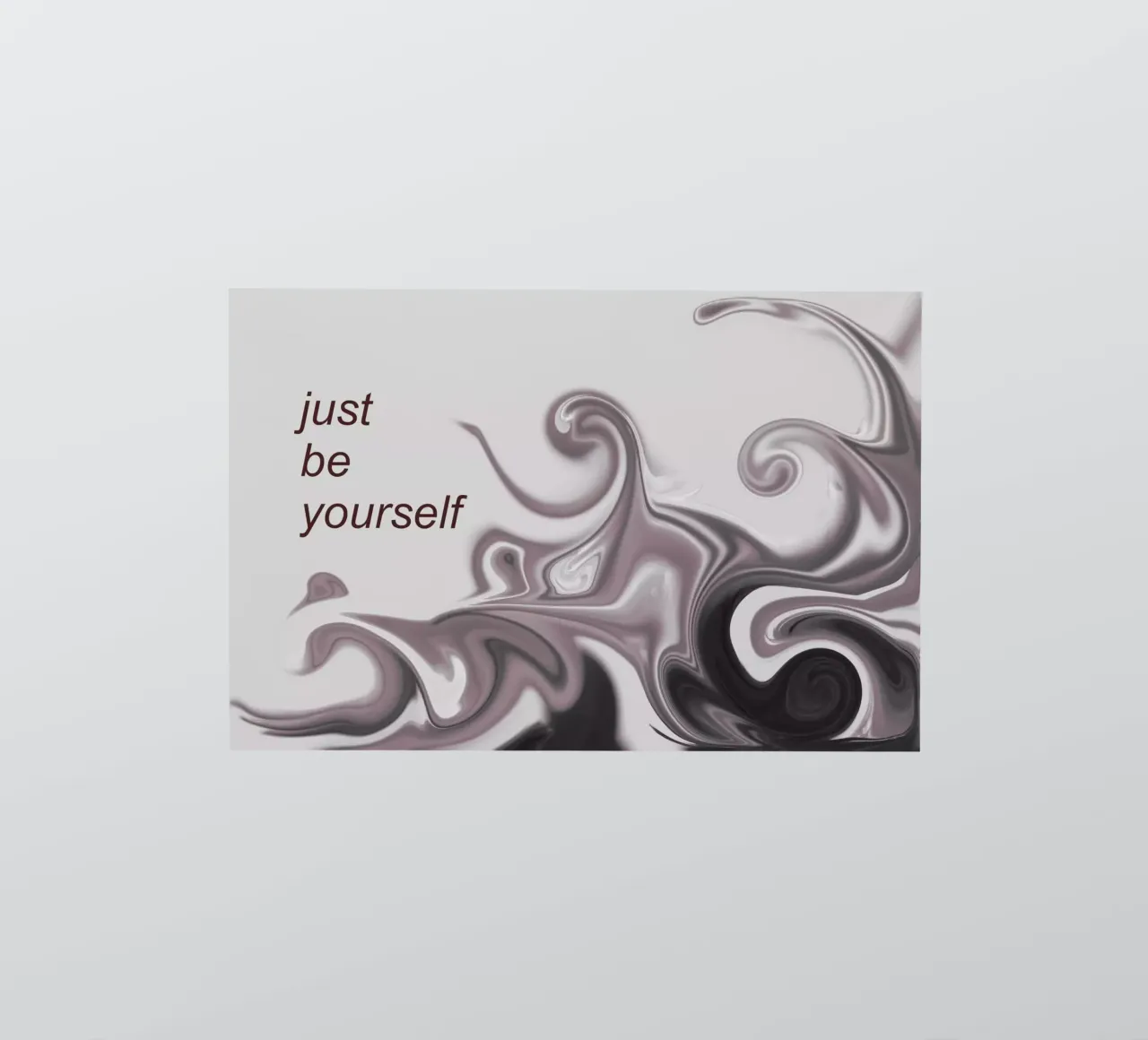 Abstraktes Muster in schwarz weiß. Mit einem Spruch. adesivo da Something for you