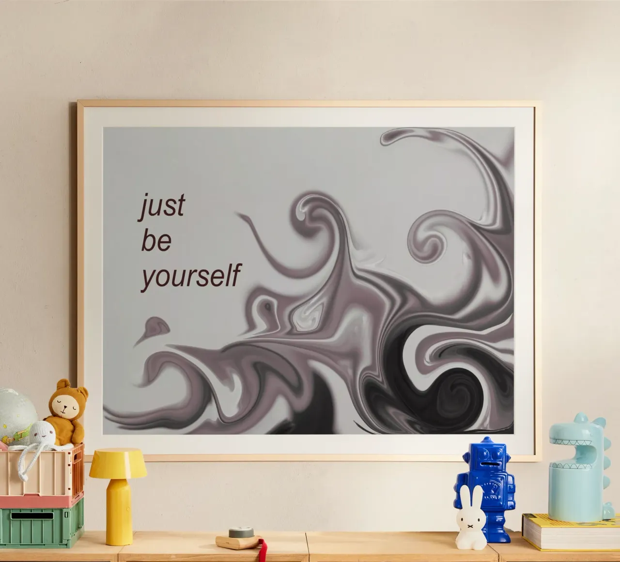 Abstraktes Muster in schwarz weiß. Mit einem Spruch. poster da Something for you