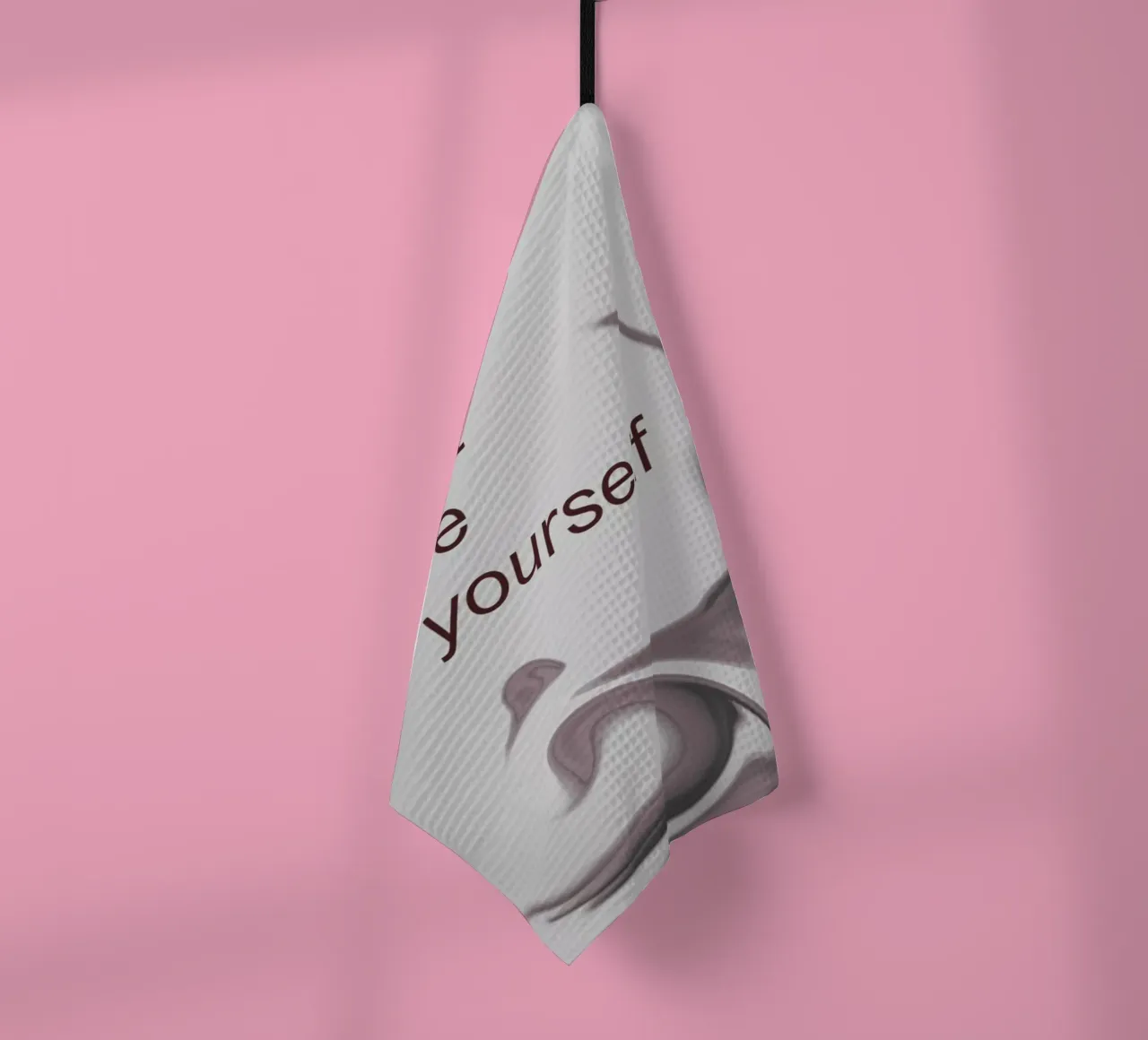 Abstraktes Muster in schwarz weiß. Mit einem Spruch. canovaccio da cucina da Something for you