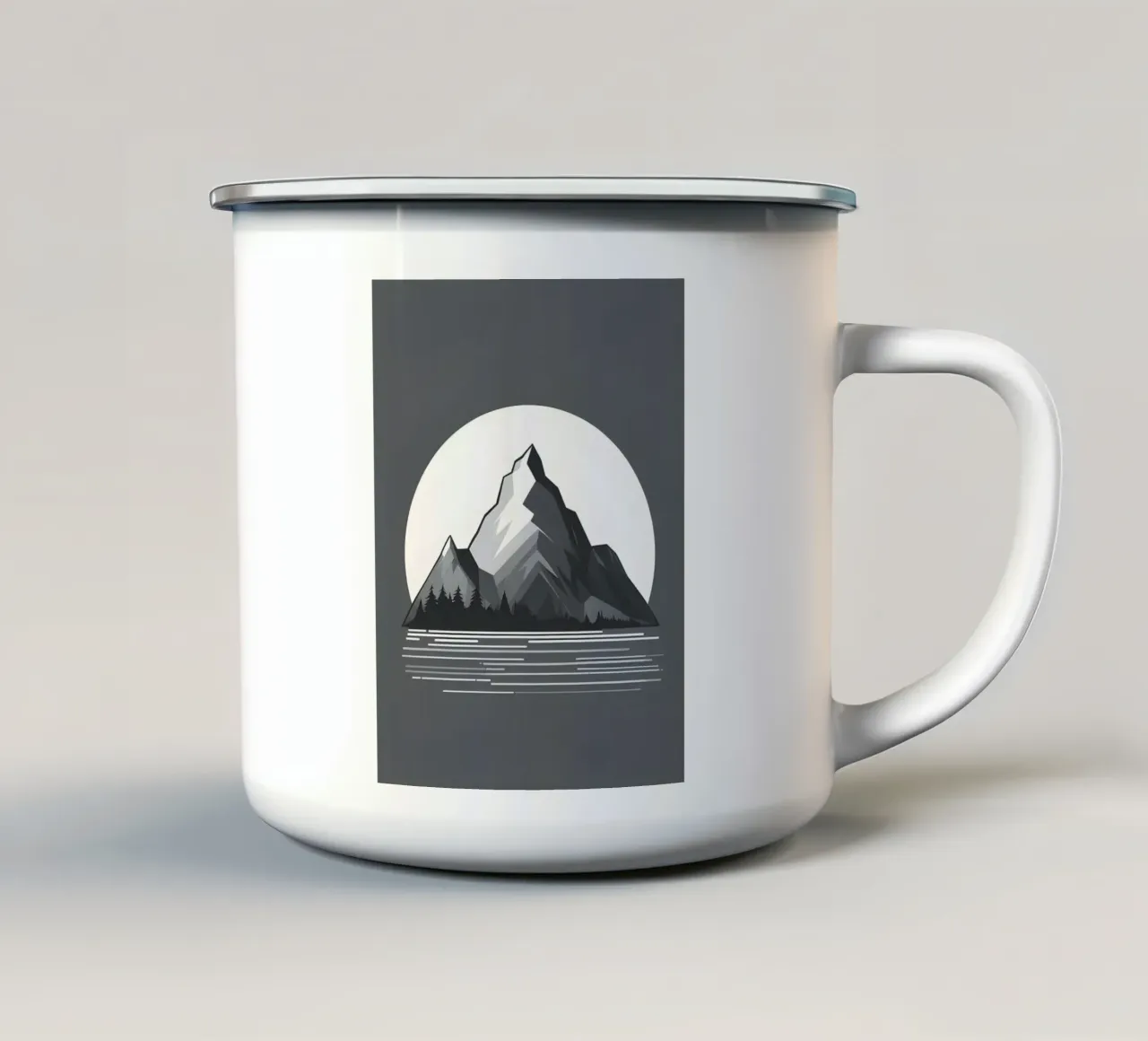 Silhouette di una singola vetta tazza in smalto da LIFESTYLE OBJECTS