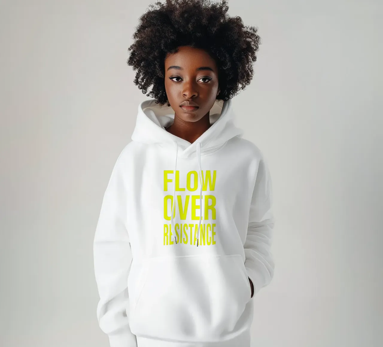 OVER Series- bold letters, brave values (5 colors) felpa con cappuccio da OVER SERIES
