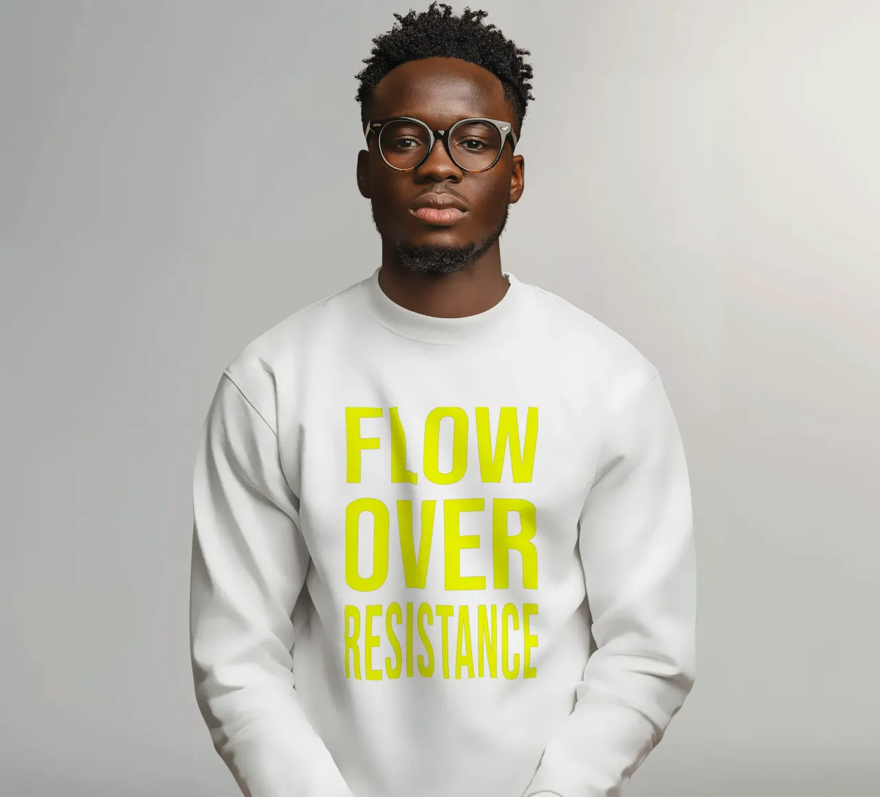 OVER Series- bold letters, brave values (5 colors) felpa da OVER SERIES