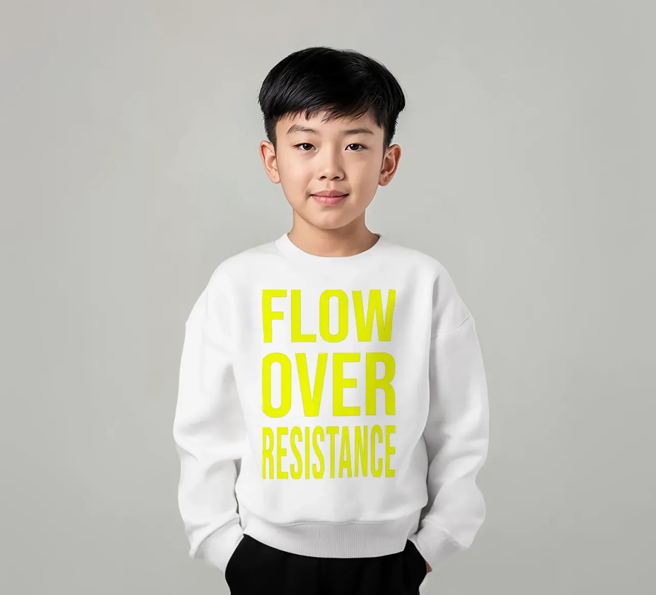 OVER Series- bold letters, brave values (5 colors) felpa bambino da OVER SERIES