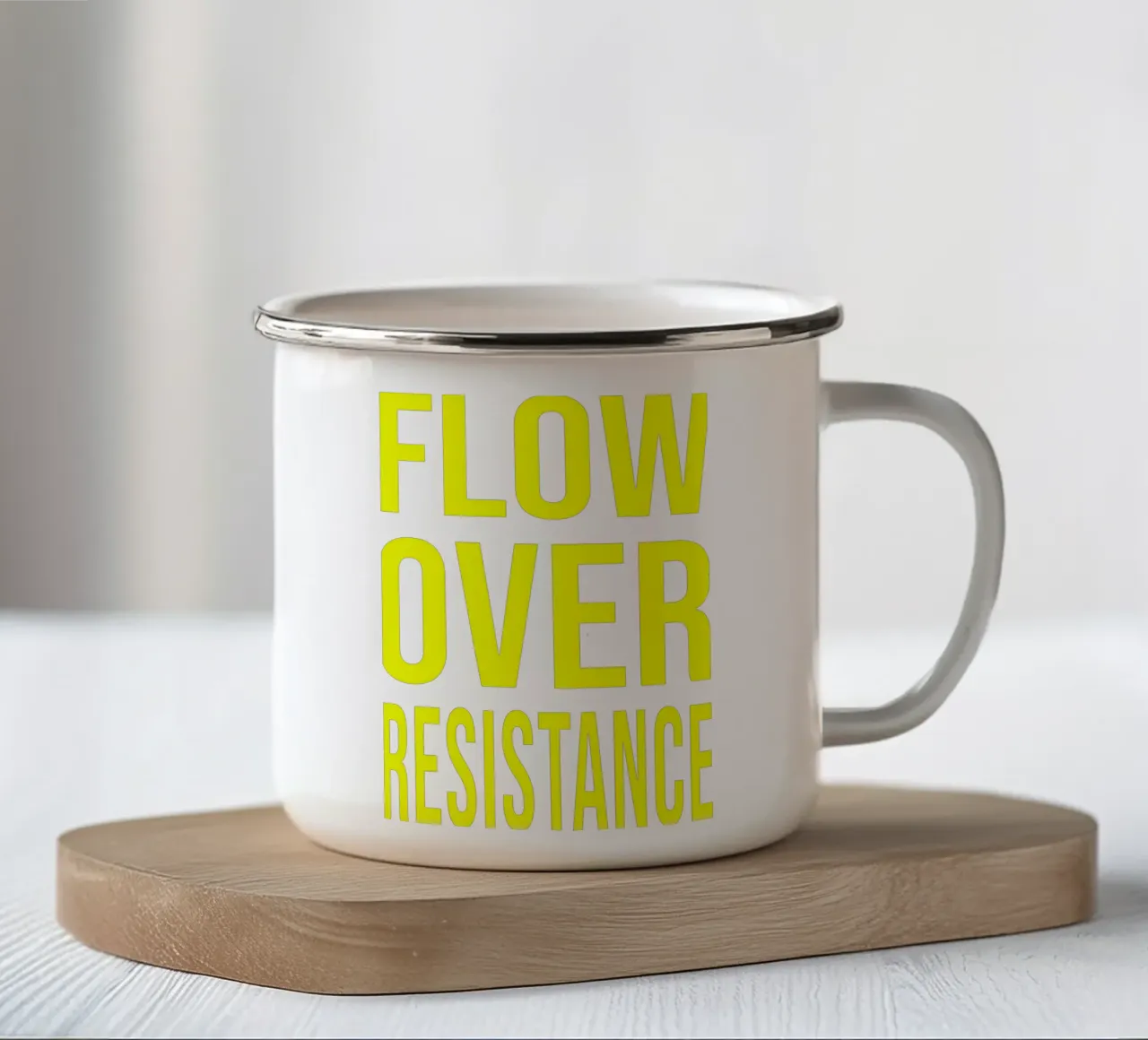 OVER Series- bold letters, brave values (5 colors) tazza in smalto da OVER SERIES
