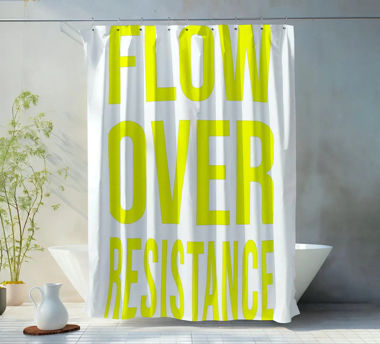 OVER Series- bold letters, brave values (5 colors) tenda da doccia da OVER SERIES