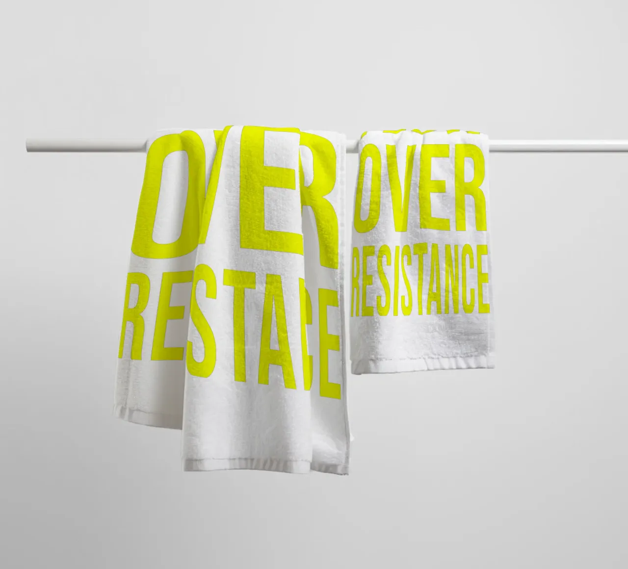 OVER Series- bold letters, brave values (5 colors) asciugamano da bagno da OVER SERIES