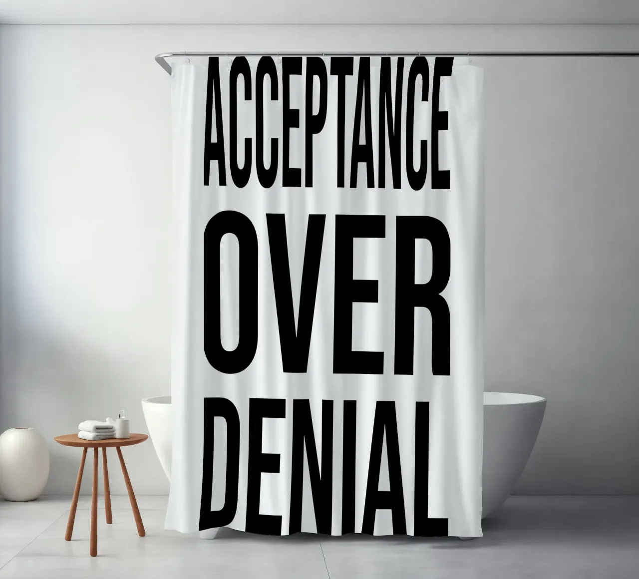 OVER Series- bold letters, brave values (5 colors) tenda da doccia da OVER SERIES