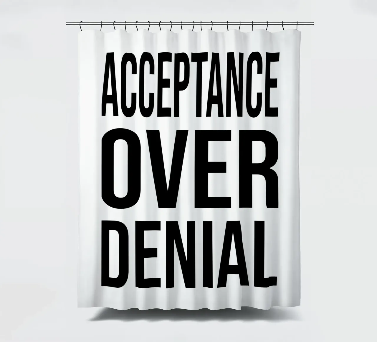 OVER Series- bold letters, brave values (5 colors) tenda da doccia da OVER SERIES