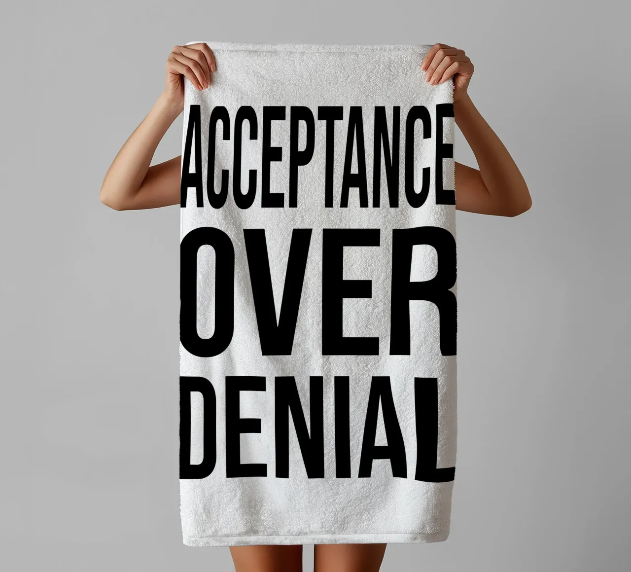 OVER Series- bold letters, brave values (5 colors) towel by OVER SERIES