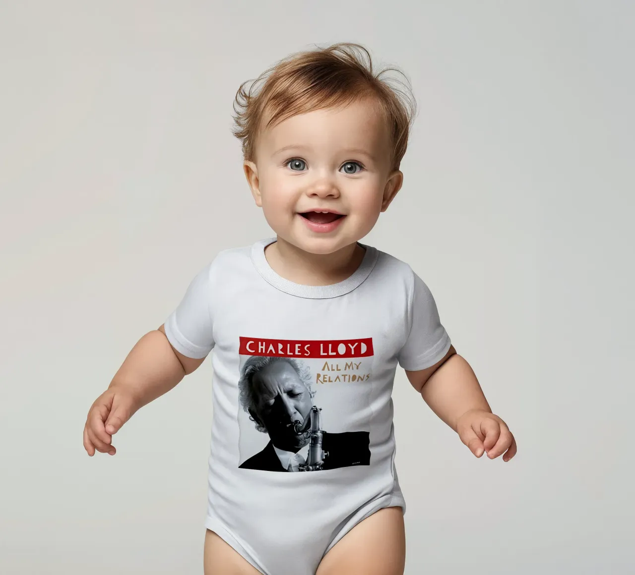 Tutte le mie relazioni - Charles Lloyd Jazz body neonato maniche corte da grass.studio_