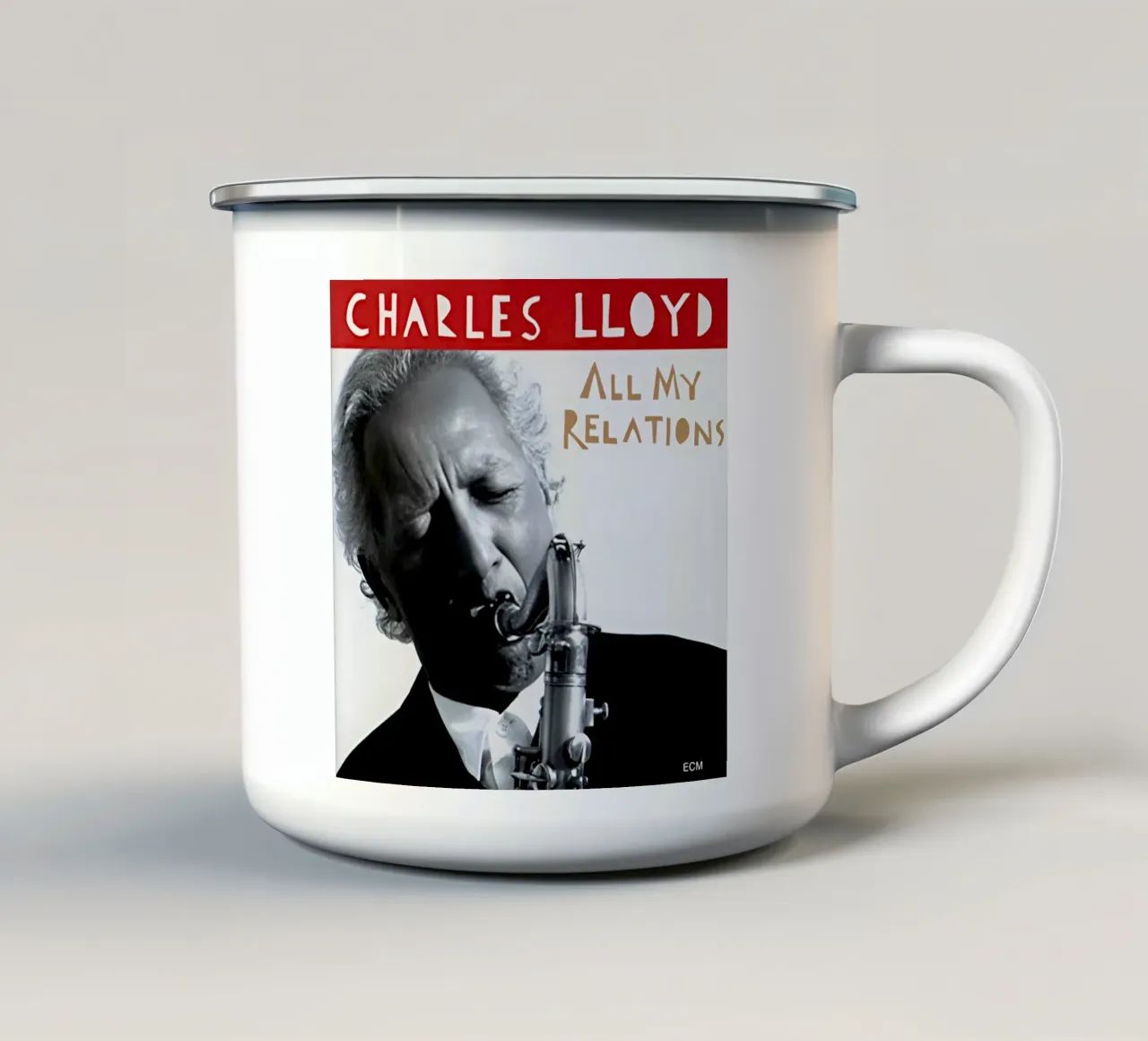 Tutte le mie relazioni - Charles Lloyd Jazz tazza in smalto da grass.studio_