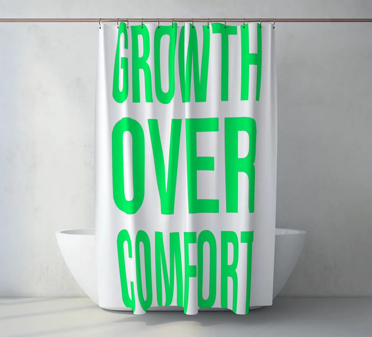 OVER Series- bold letters, brave values (5 colors) tenda da doccia da OVER SERIES