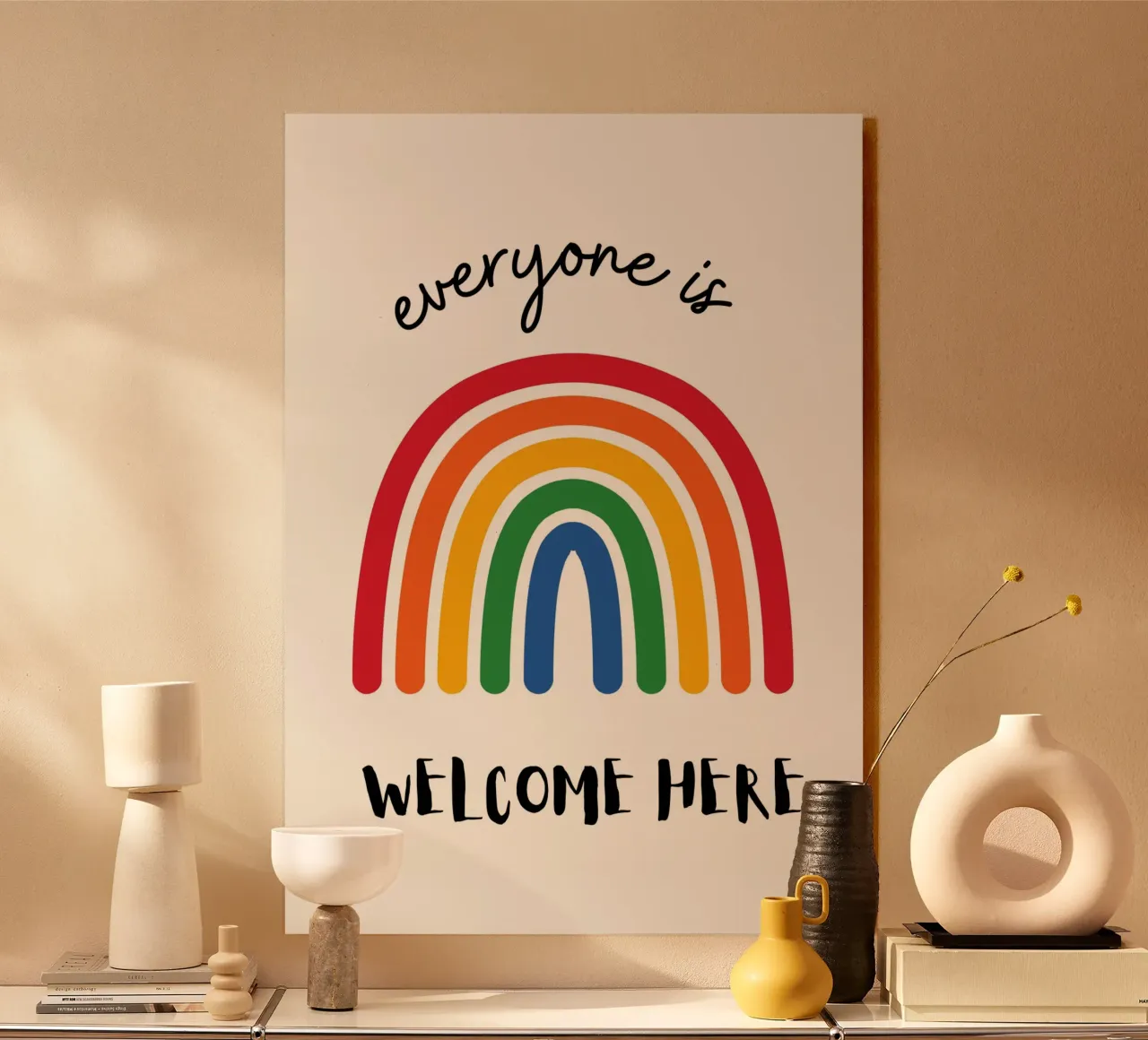 Everyone is welcome here Acryl-Glas von PinkCandyWalls