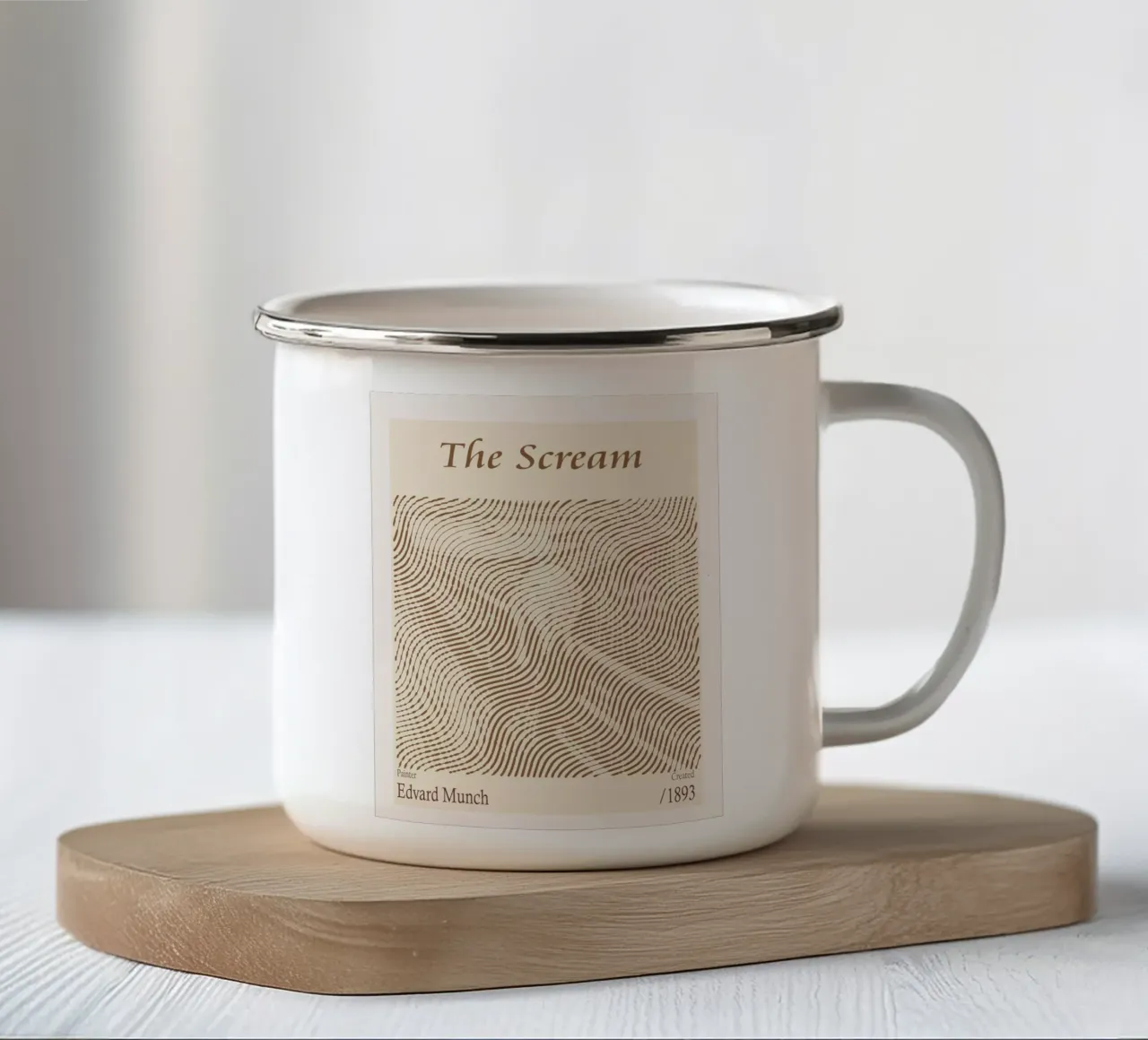L'urlo - Edvard Munch tazza in smalto da Doa Project