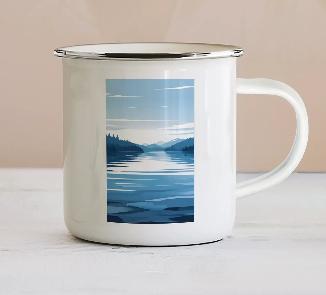 Riflesso del lago tazza in smalto da LIFESTYLE OBJECTS