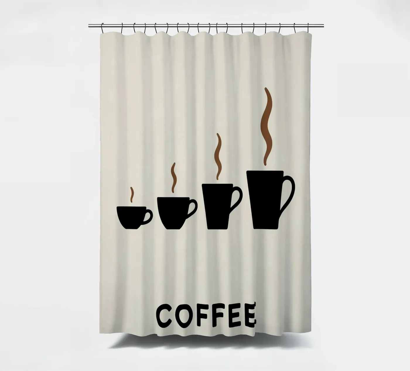 coffee cups evolution Duschvorhang von LIFESTYLE OBJECTS