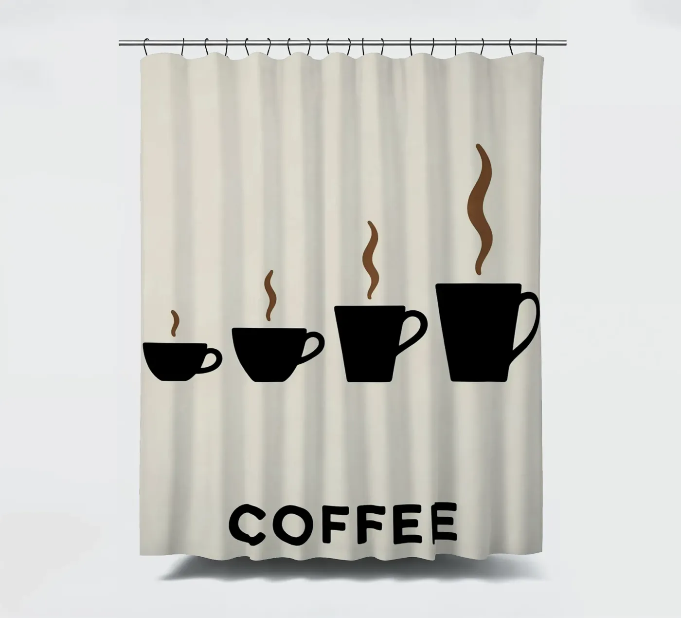 coffee cups evolution Duschvorhang von LIFESTYLE OBJECTS