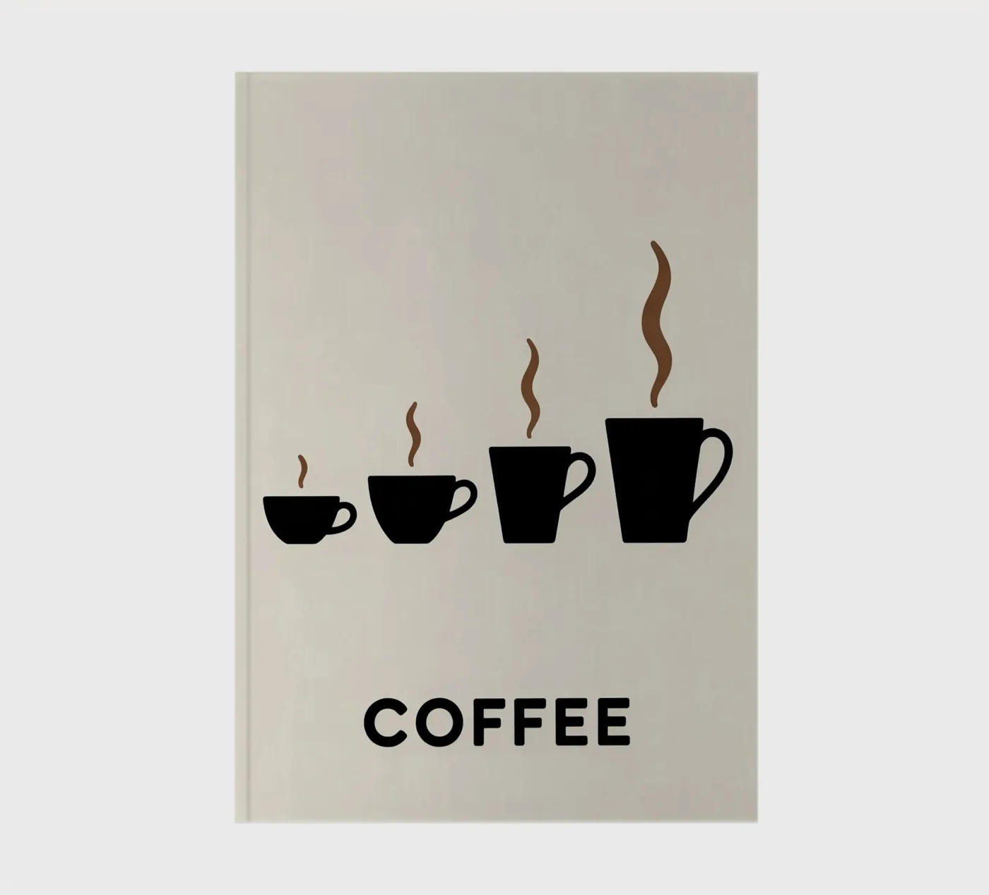 coffee cups evolution notebook by LIFESTYLE OBJECTS