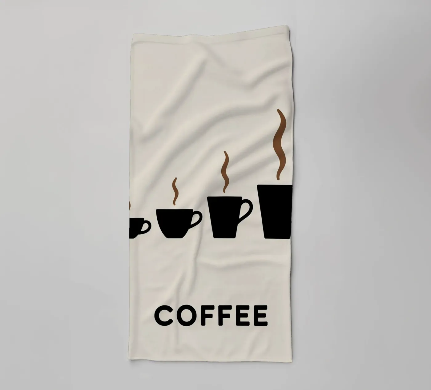 coffee cups evolution towel by LIFESTYLE OBJECTS