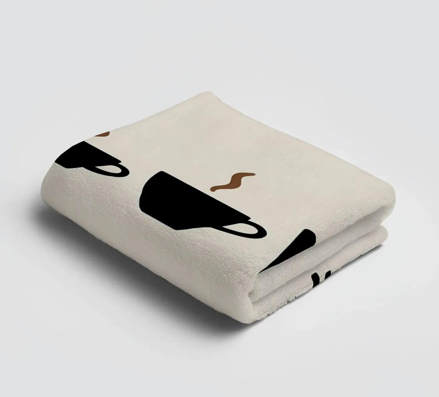 coffee cups evolution towel by LIFESTYLE OBJECTS
