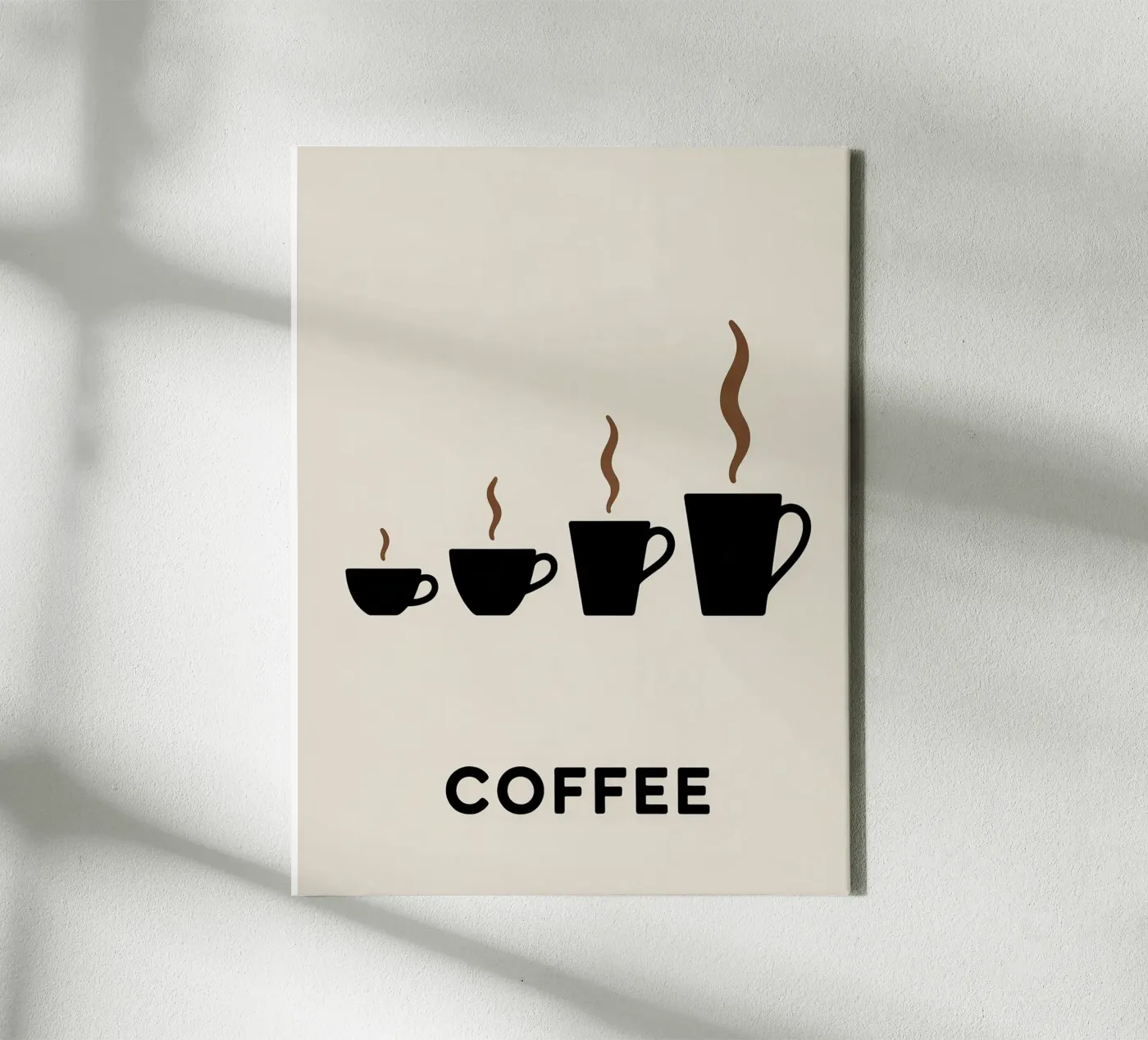 coffee cups evolution canvas by LIFESTYLE OBJECTS