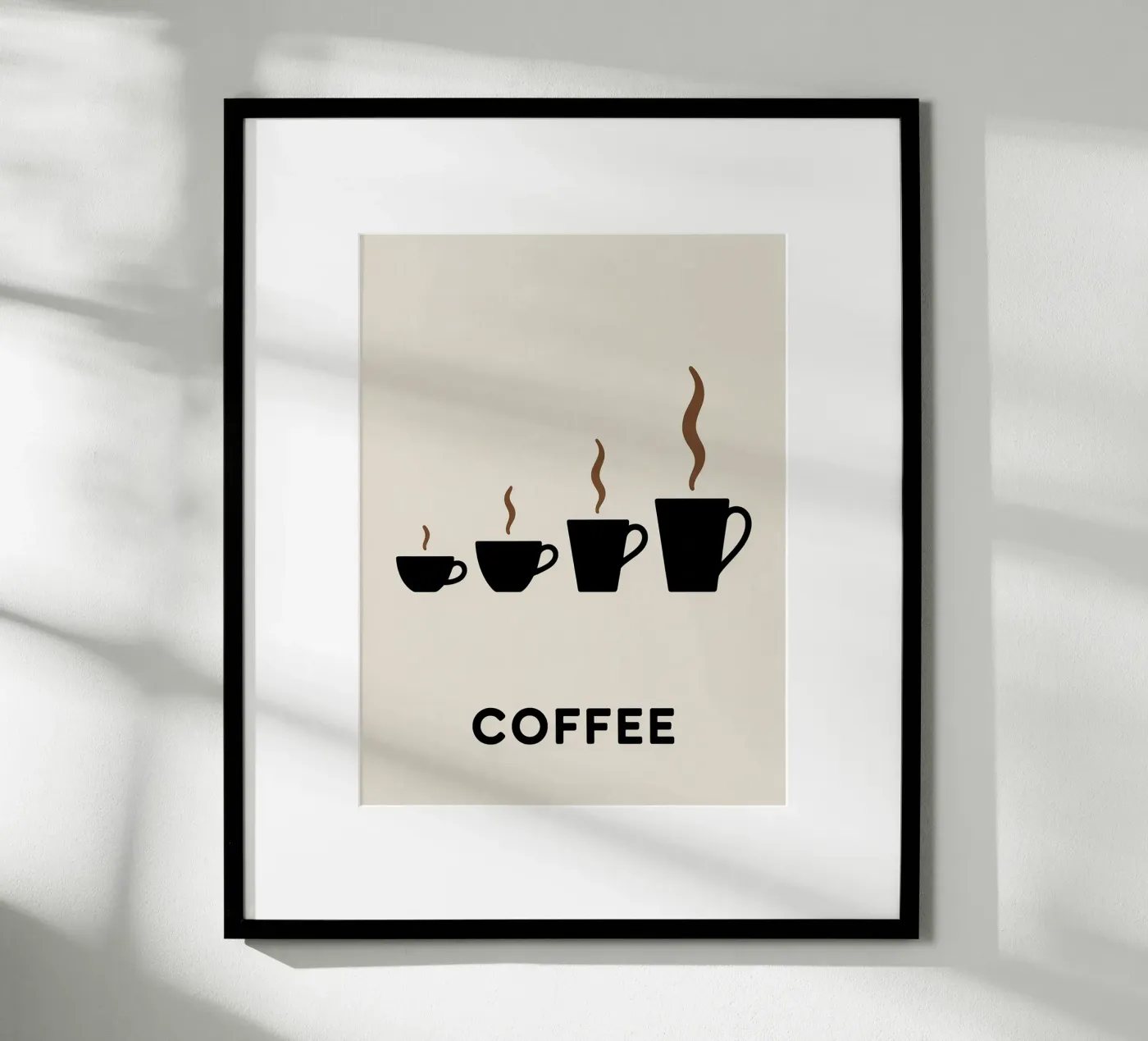 coffee cups evolution poster by LIFESTYLE OBJECTS