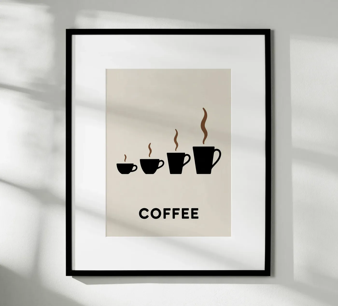 coffee cups evolution poster by LIFESTYLE OBJECTS