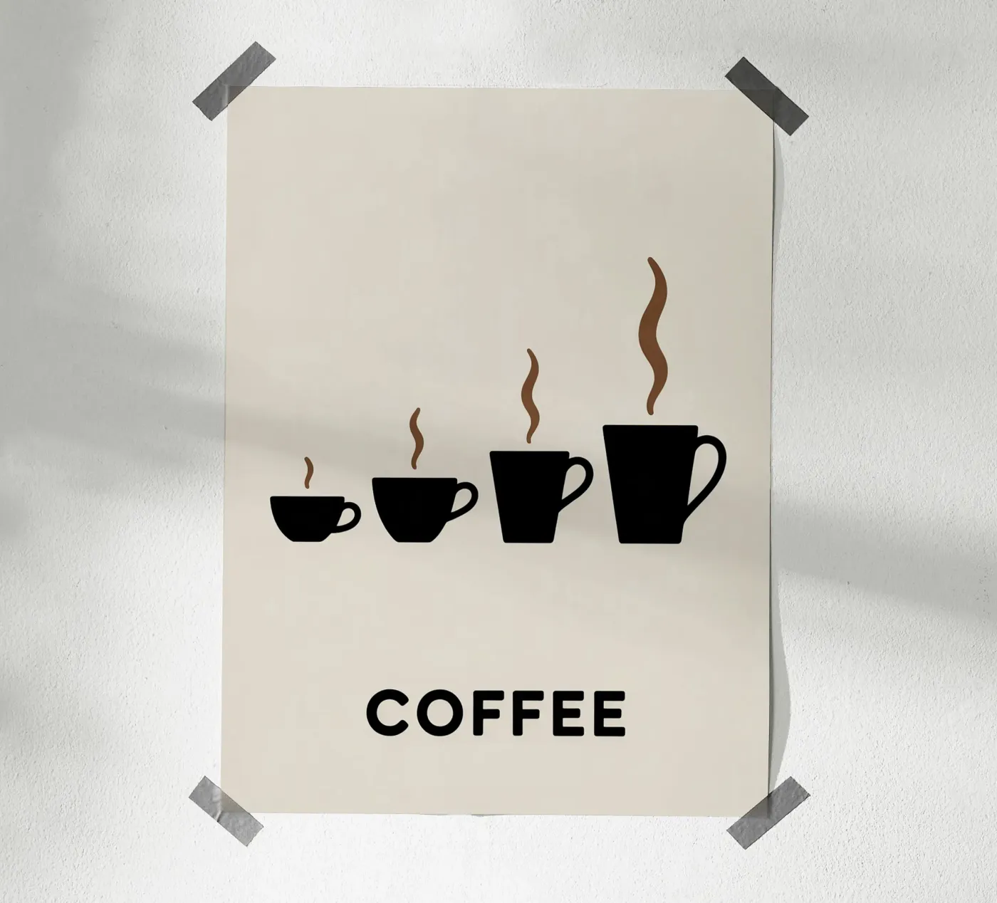coffee cups evolution poster by LIFESTYLE OBJECTS