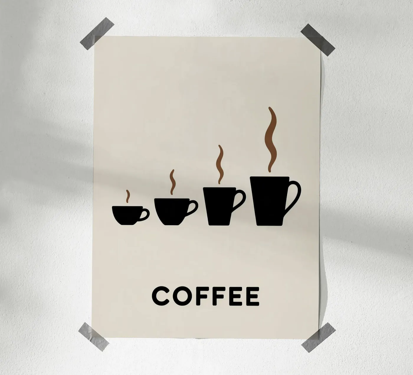 coffee cups evolution poster by LIFESTYLE OBJECTS
