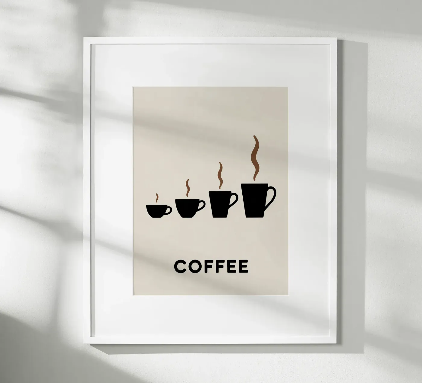 coffee cups evolution poster by LIFESTYLE OBJECTS